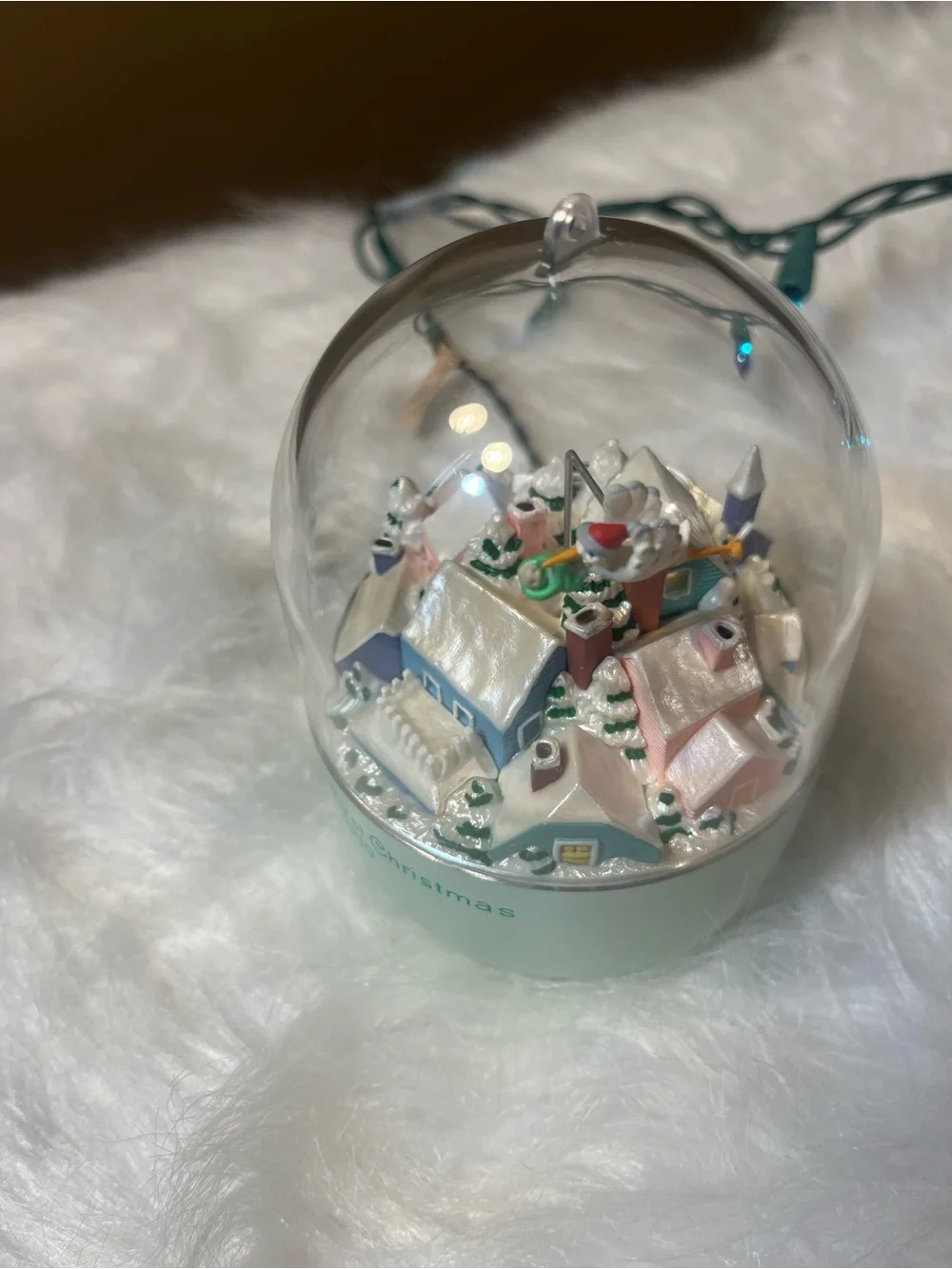 Vtg 1990 Hallmark Baby’s First Christmas Stork Village